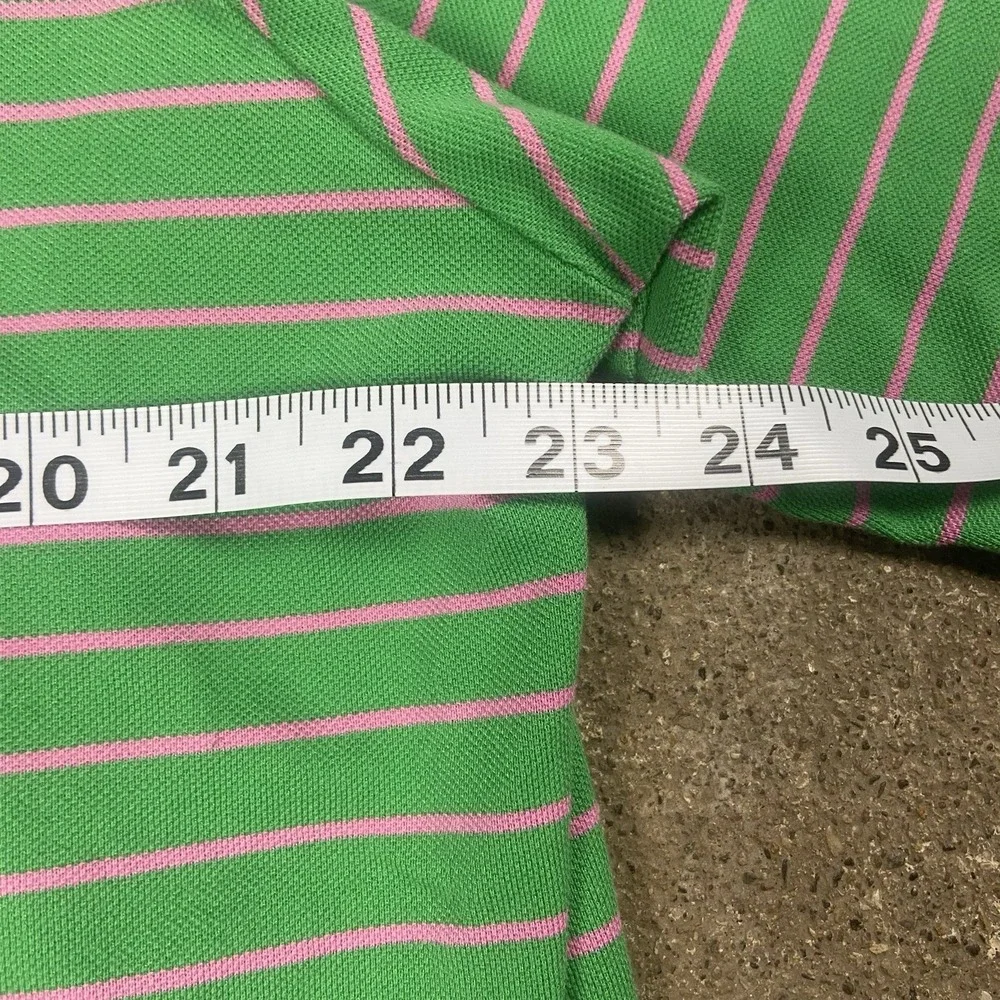 Polo Golf‎ Ralph Lauren Polo Shirt Size XL Green Pink Striped Embroidered Logo